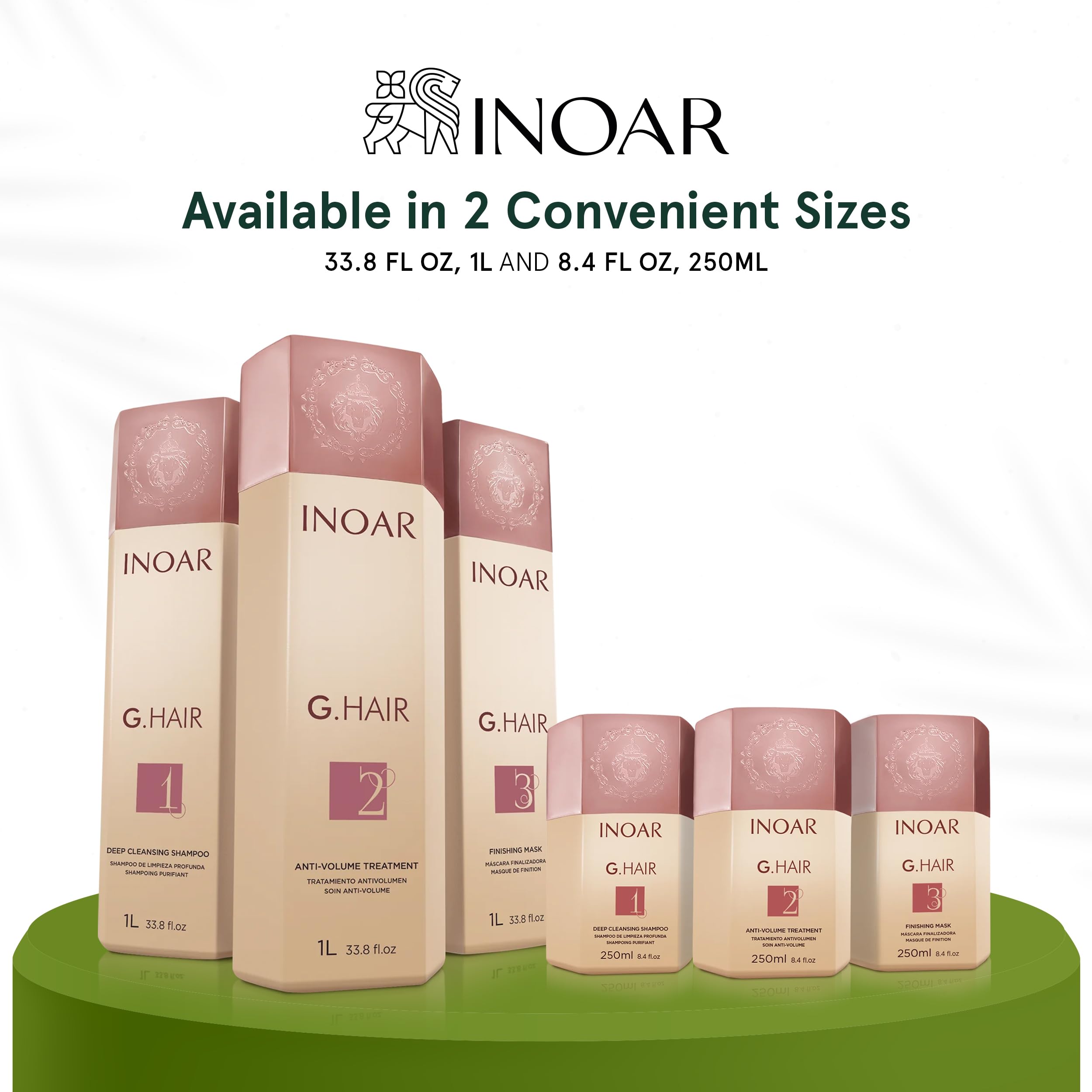 INOAR GHair Premium Keratin Step 2 — Intense Frizz Reduction & Hair Smoothing, 6.7 Fl Oz
