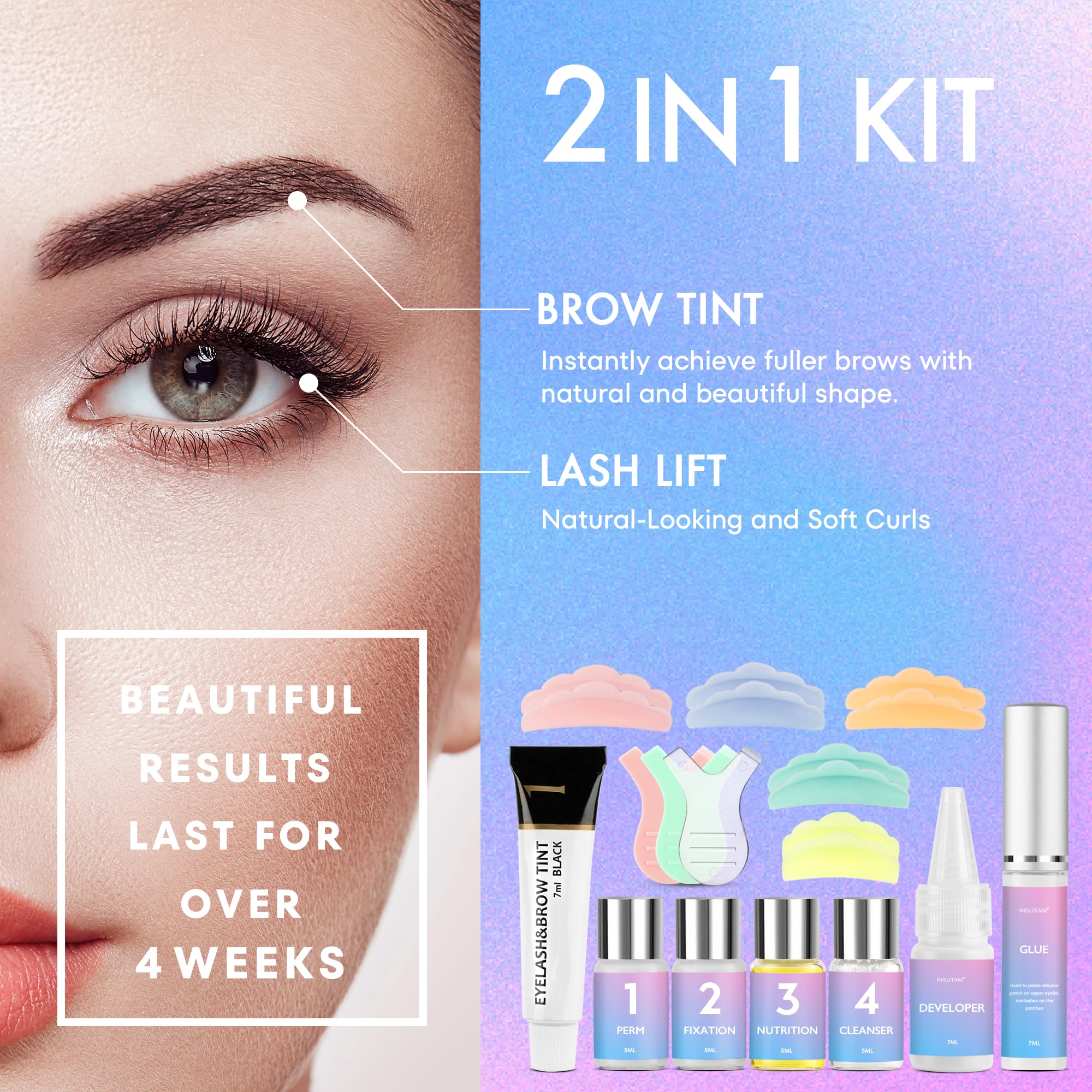 Insutam Lash Lift Kit at Home – Beginner Eyelash Perm Kit