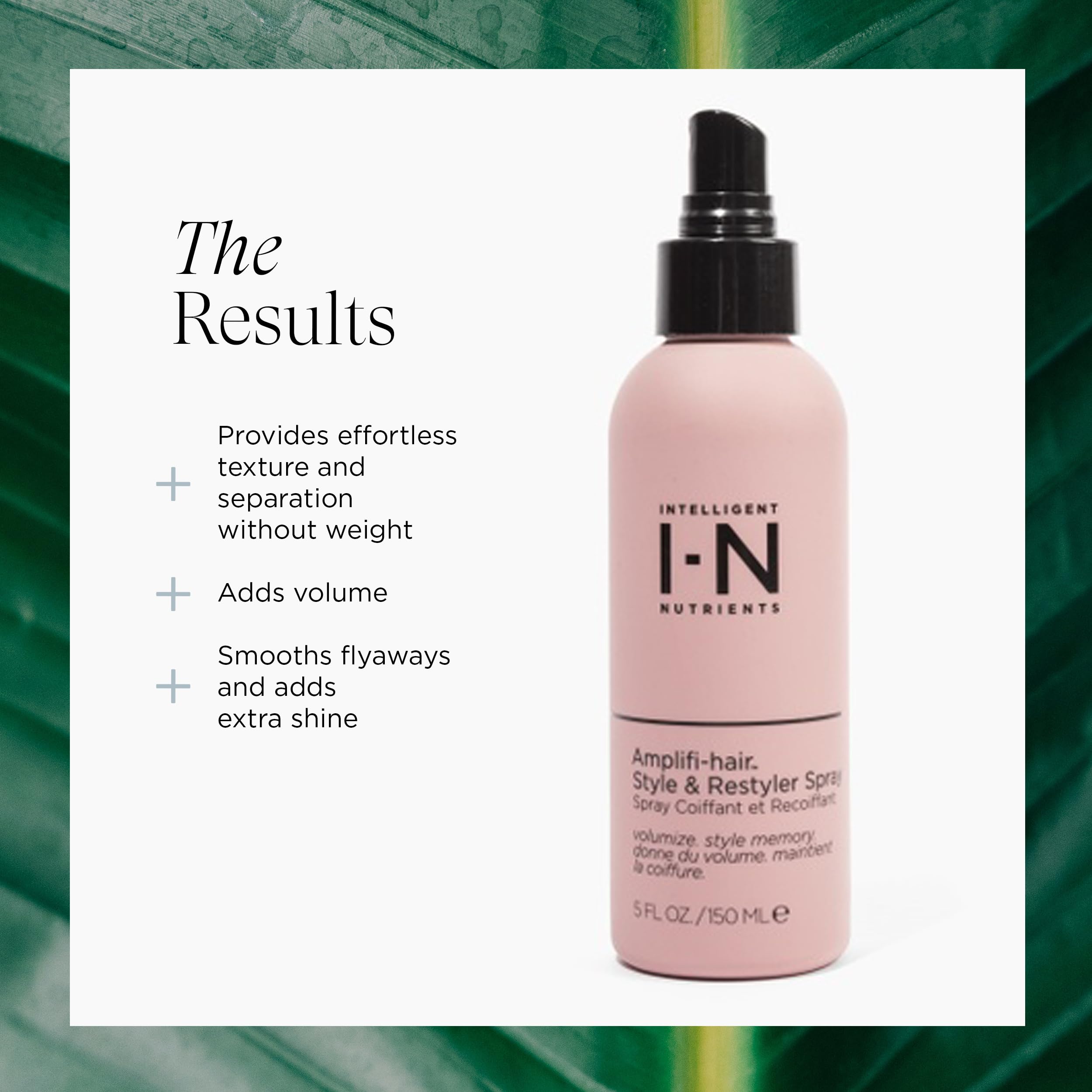Intelligent Nutrients Amplifi-hair Style & Restyler Spray – Volume, Texture, All Hair Types, Vegan, 5 oz
