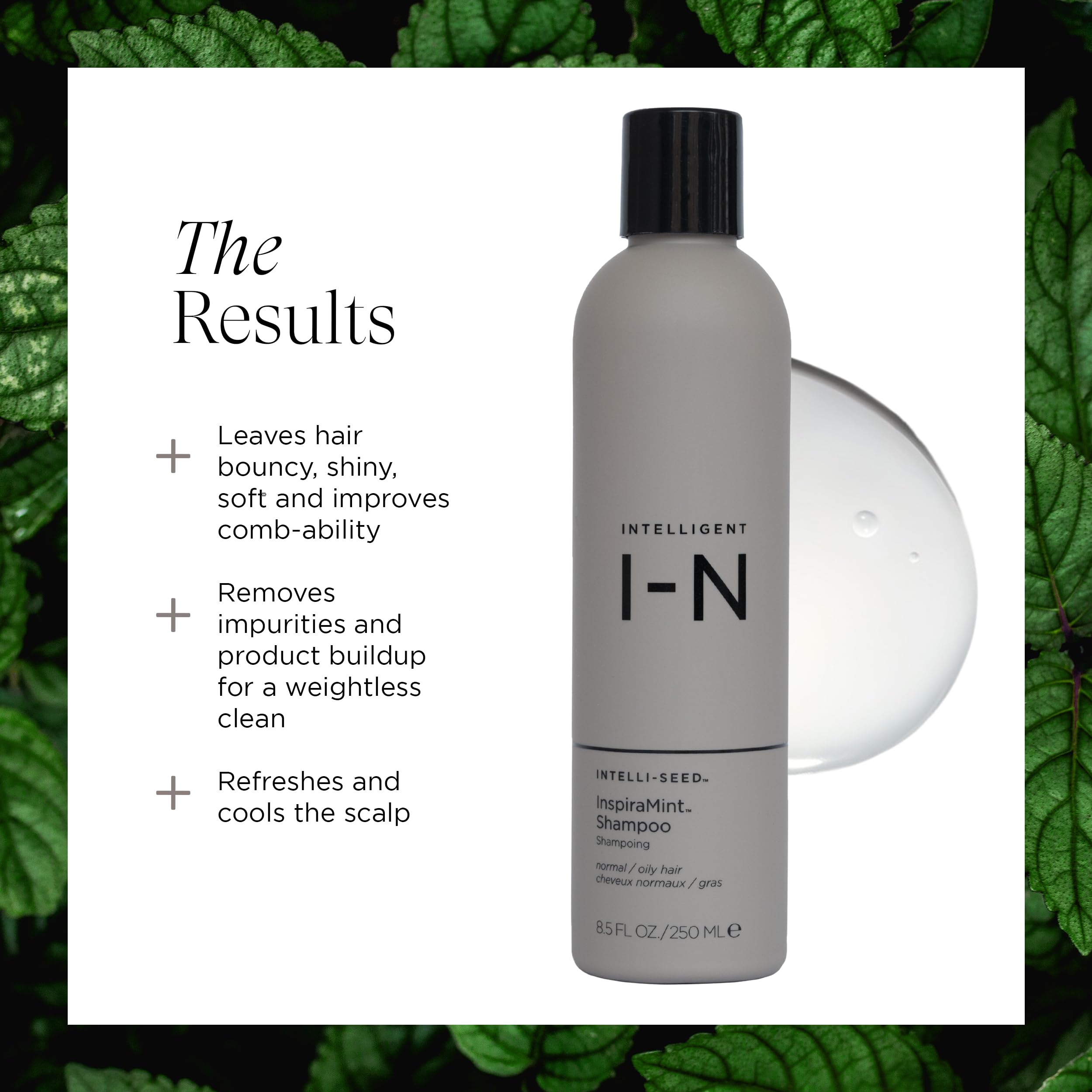 Intelligent Nutrients InspiraMint Shampoo – Invigorating Mint Daily Shampoo for Fine & Oily Hair