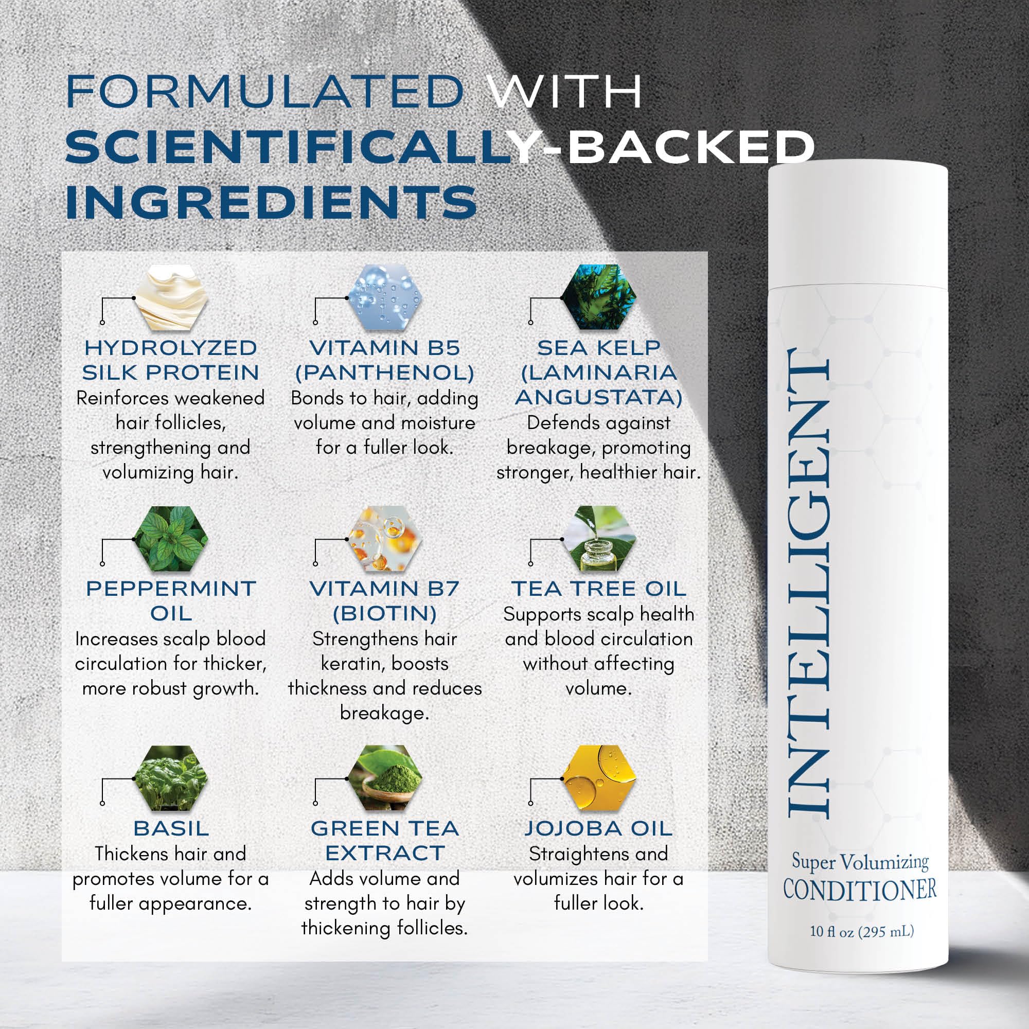 Intelligent Shop – Intelligent Super Volumizing Hair Loss Conditioner | Strengthen Weakened Hair & Maximize Volume | All Hair Types | 10 fl oz