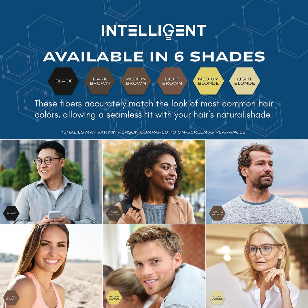 Intelligent Precision Hair-Volumizing Fibers (Medium Brown) | Undetectable Thinning Hair Fill | 6 Shades for Men & Women | 27.5g - Intelligent Shop