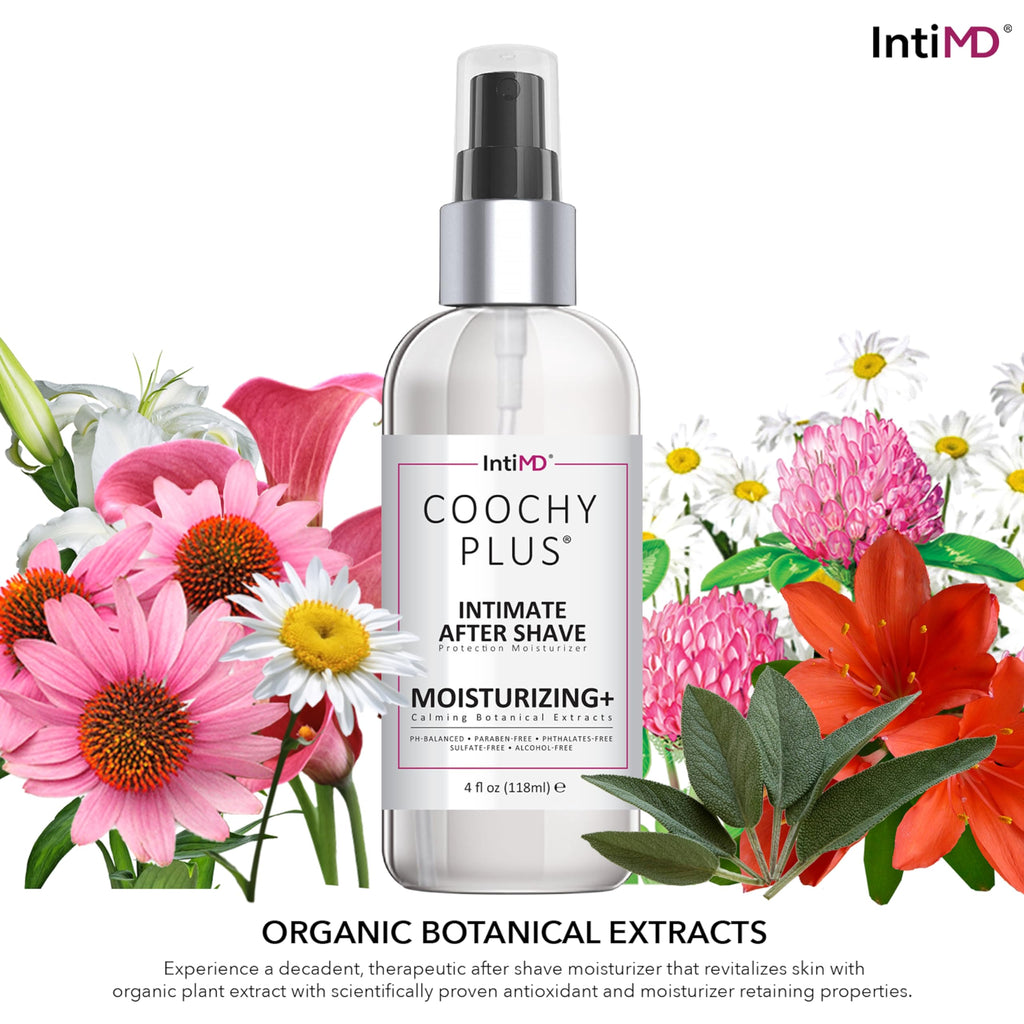 IntiMD Coochy Plus HydroLock Moisturizing 3-Step Shaving Kit | Nouria Pre-Shave Elixir Oil + Citrus Shave Cream + After Shave Mist