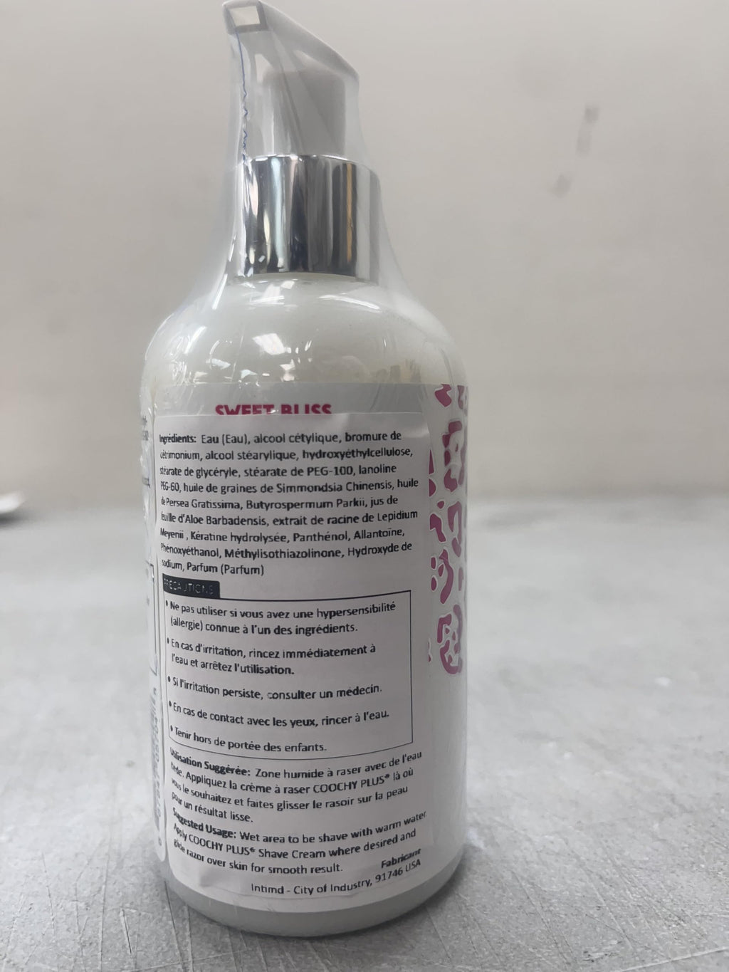 IntiMD Coochy Plus SWEET BLISS Intimate Shaving Cream – Moisturizing+ Formula, Rash-Free, 8.5oz