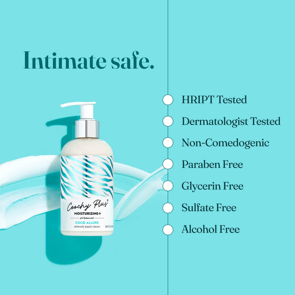 IntiMD Coochy Plus COCO ALLURE Intimate Shaving Cream | MOISTURIZING+ Formula for Rash-Free Shaves