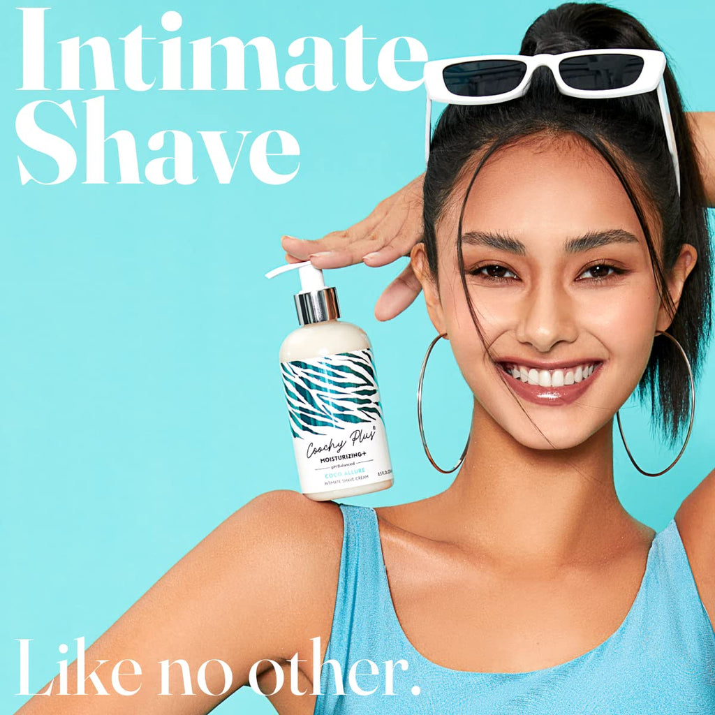 IntiMD Coochy Plus COCO ALLURE Intimate Shaving Cream | MOISTURIZING+ Formula for Rash-Free Shaves
