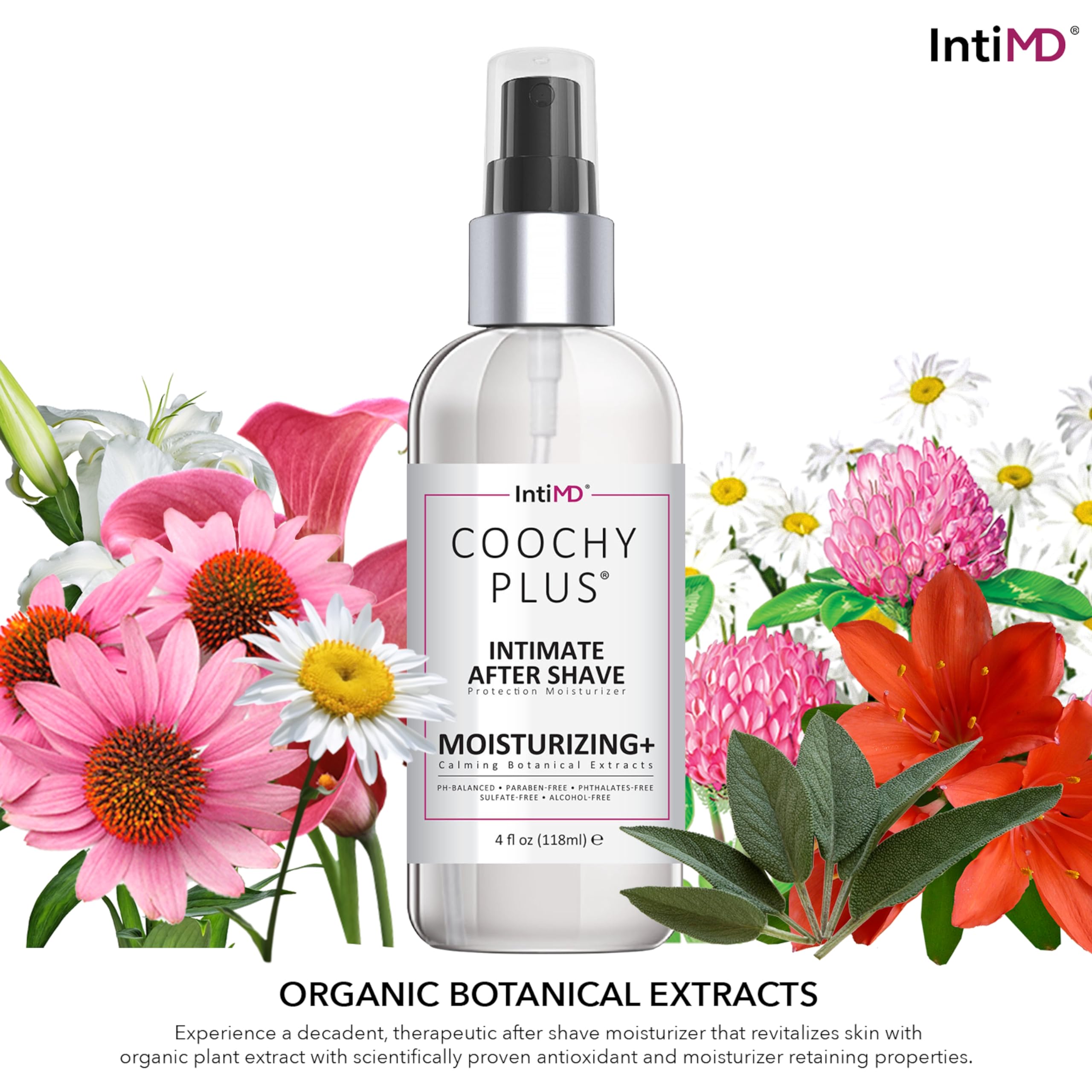 IntiMD Coochy Plus HydroLock 3-Step Shaving Kit – Nouria Pre-Shave Oil, Shave Cream, After Shave Mist