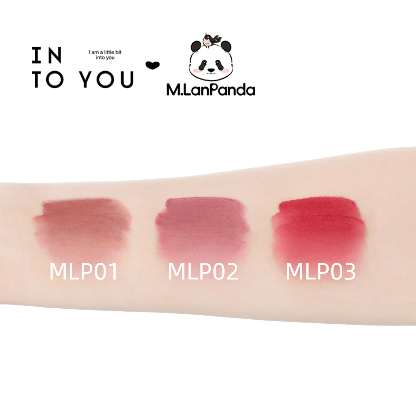 INTO YOU x M.Lan Panda Matte Lipstick MLP03 | Long-Lasting Matte Lip Color with Lip Brush