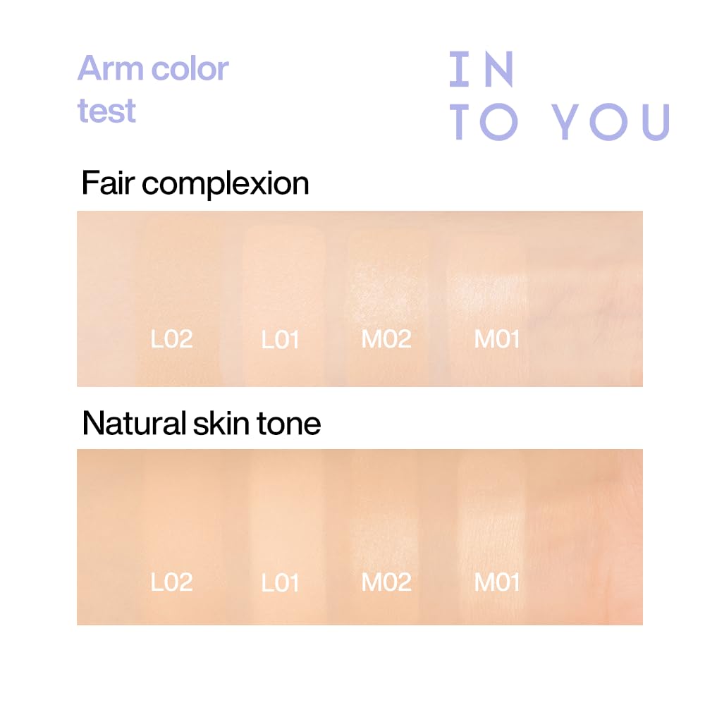Into You Purple Long-Wear Concealing Cushion Foundation – Full Coverage, Oil Control, Refill Included (L02 Natural Beige)