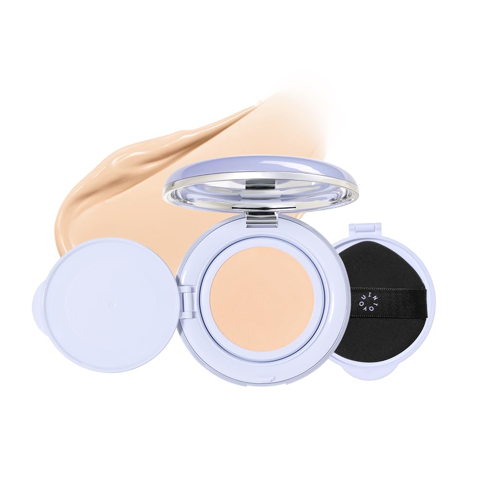 Into You Purple Long-Wear Concealing Cushion Foundation – Full Coverage, Oil Control, Refill Included (L02 Natural Beige)