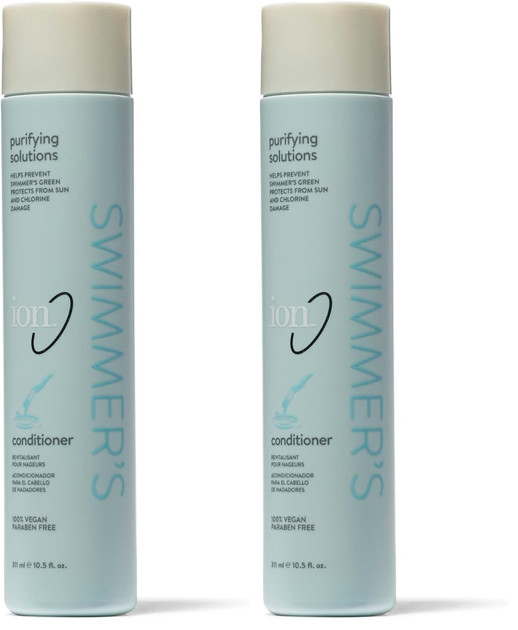 ion Swimmer's Conditioner – Detangles, Moisturizes, Prevents Green Hair | Vegan Pack of 2
