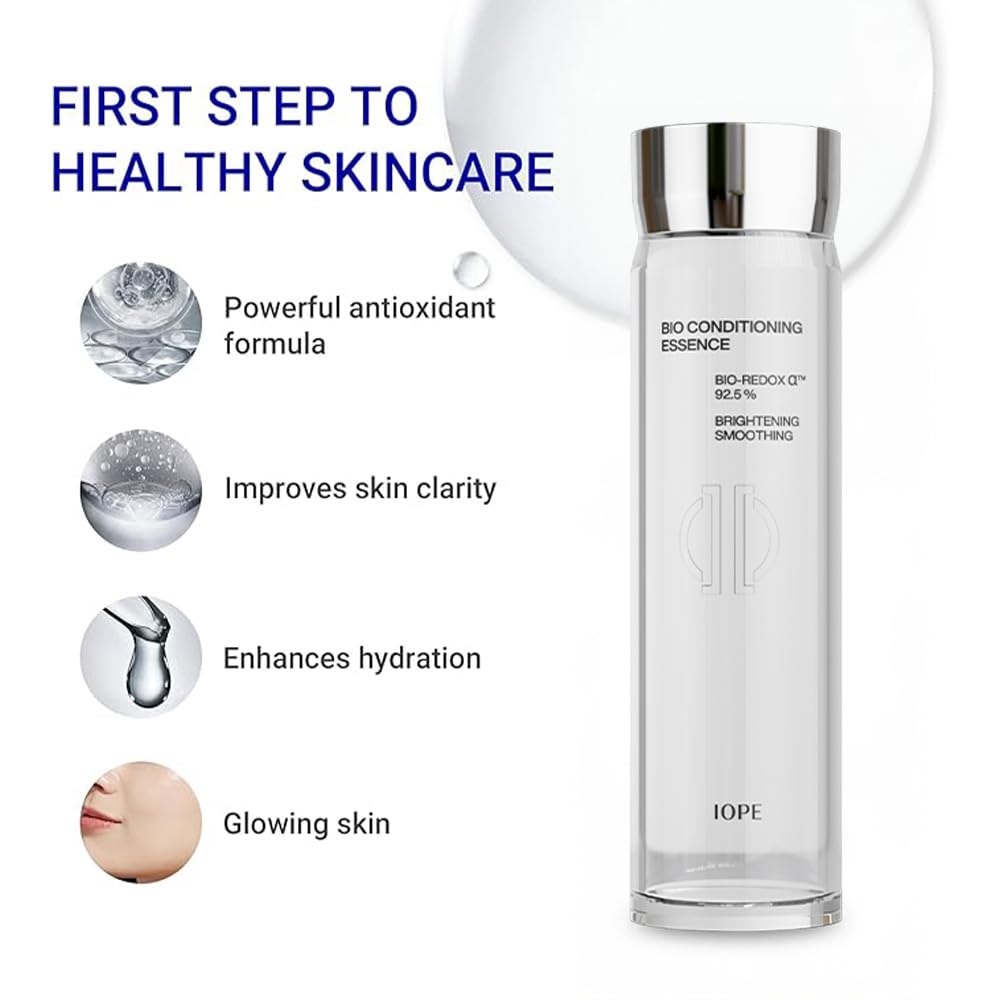 IOPE Bio-Conditioning First Step Essence | Fast-Absorbing Korean Toner for Sensitive Skin, Deep Hydration & Smoothing