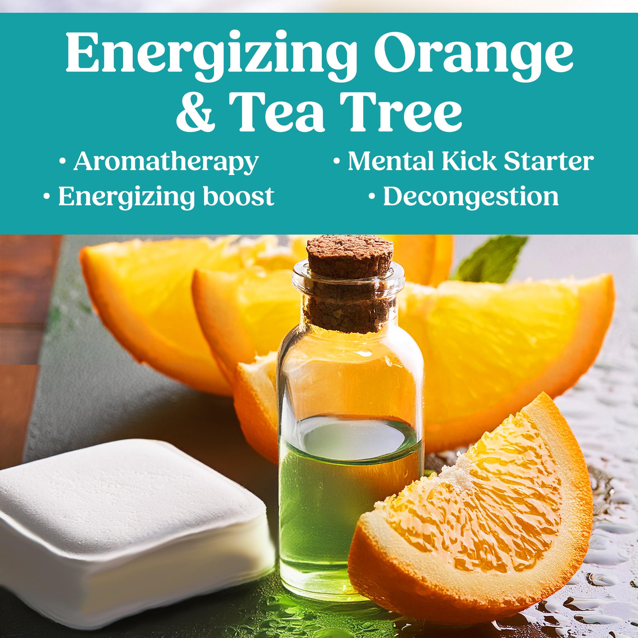 IQNATURAL Citrus Shower Steamers — Organic USA-Made Aromatherapy for Women