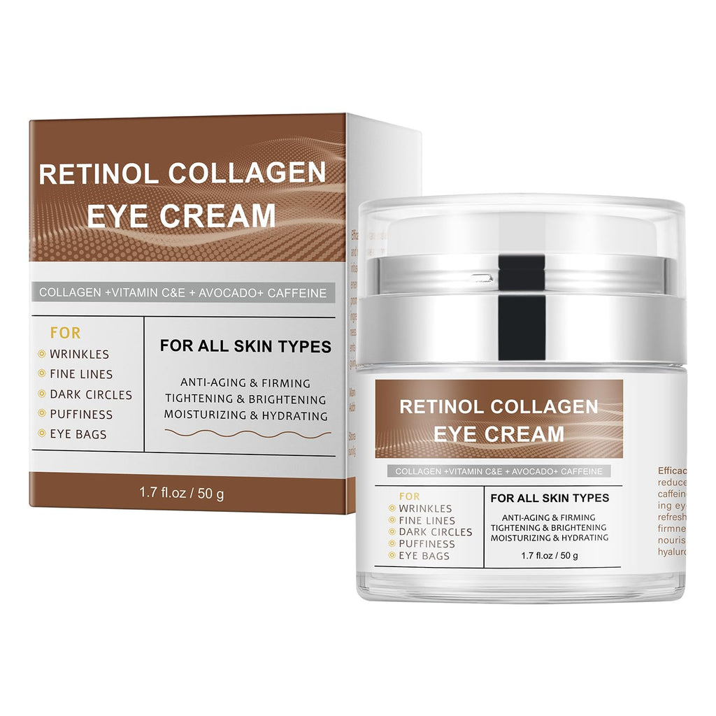 IREV Eye Cream with Retinol & Collagen – Hydrating Avocado, Vitamin C & Caffeine for Dark Circles