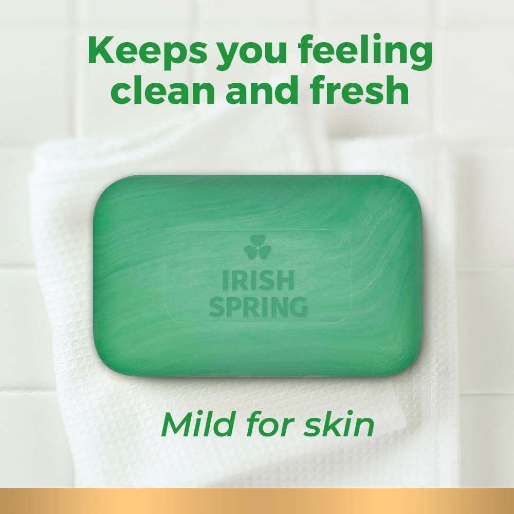Irish Spring Aloe Bar Soap, 8 Count – Fresh Scent & Aloe Hydration