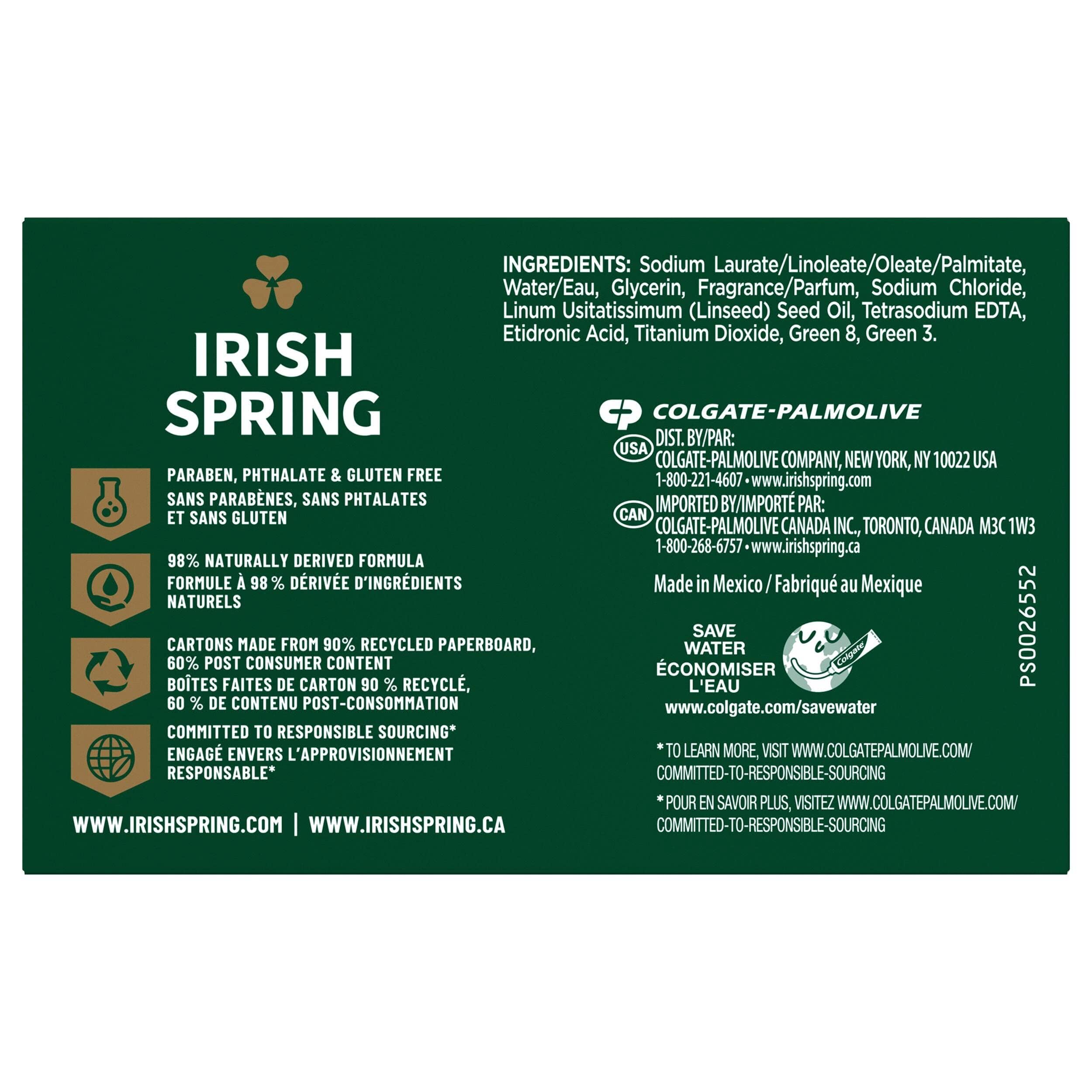 Irish Spring Original Deodorant Bar Soap – 3.75 oz Bars, 8-Pack