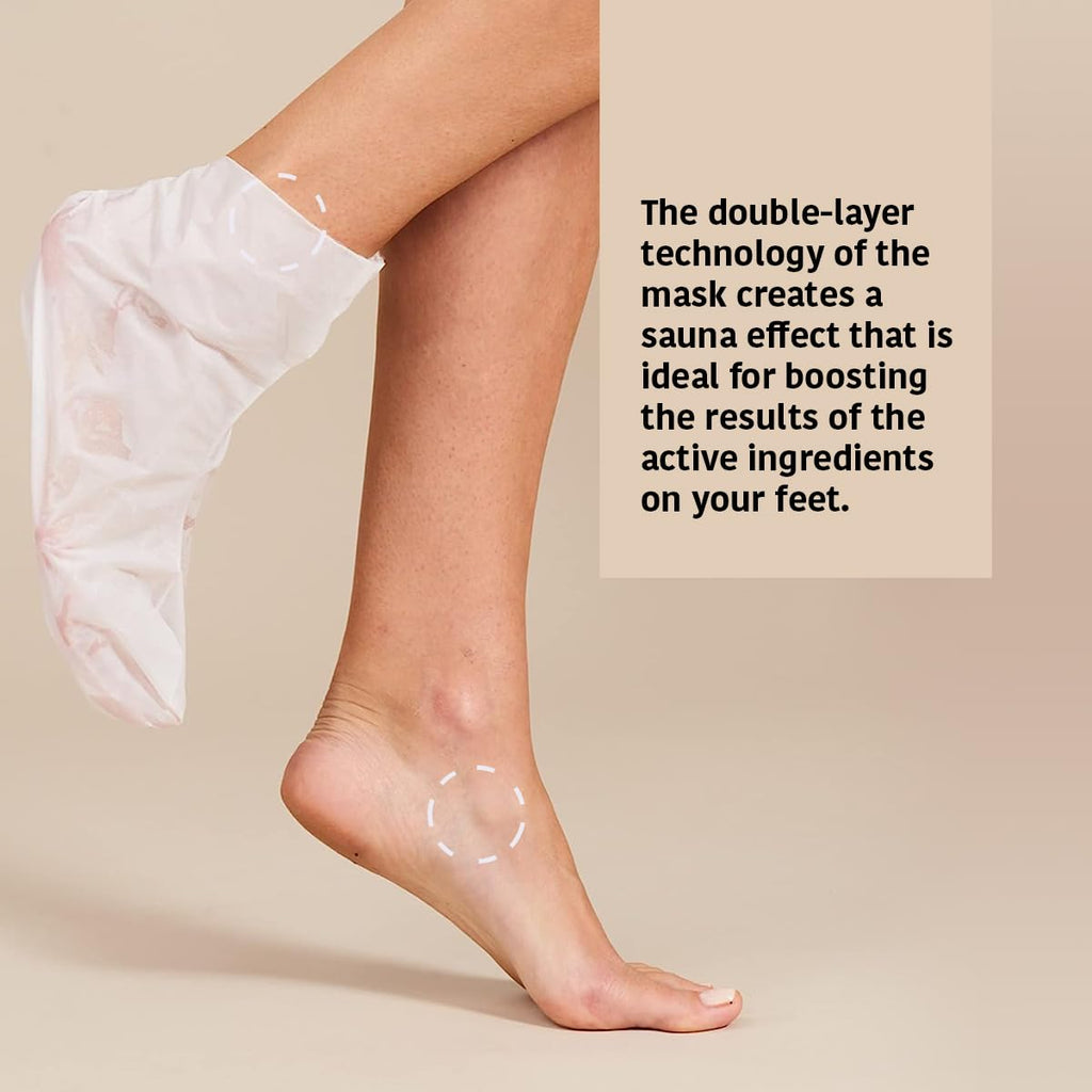 IROHA NATURE Nourishing Foot Mask Socks – Argan & Macadamia Oil, 15 Pairs, 100% Vegan