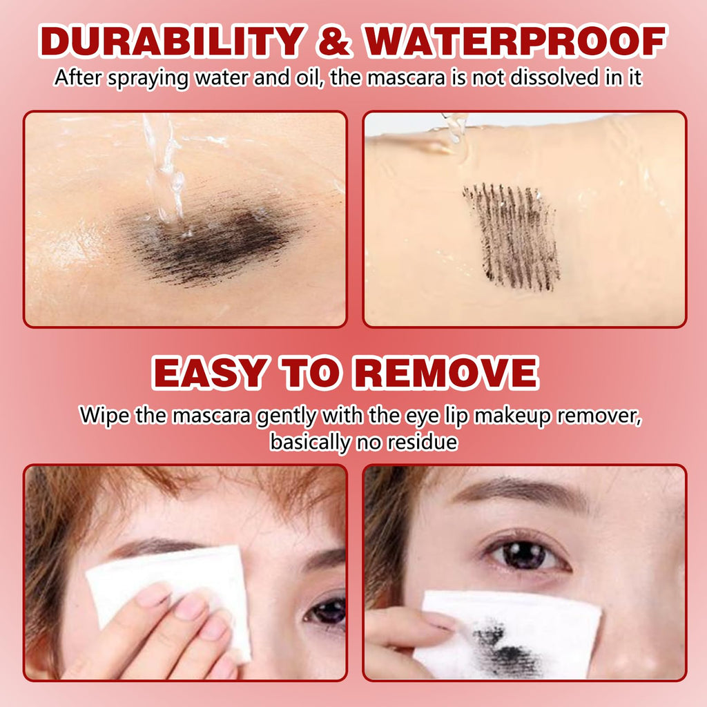 2Pcs Iron Wand Mascara – 2025 Upgraded Waterproof Tubing Mascara for 3D Curl, Smudge-Proof & No Flake