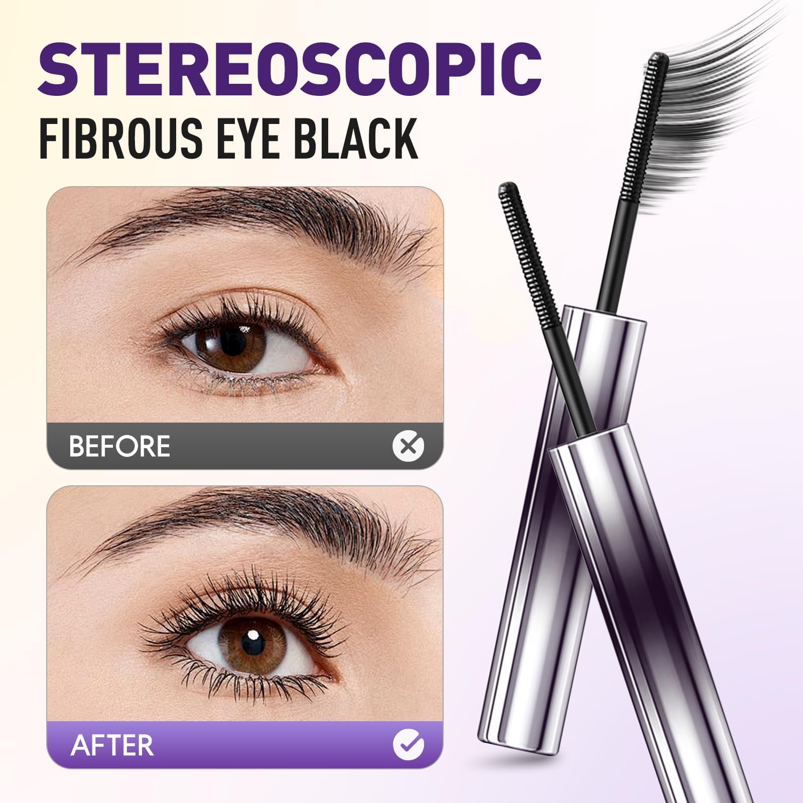 Iron Wands Rod Mascara - 3D Curl, Waterproof & Clump-Free (Black)