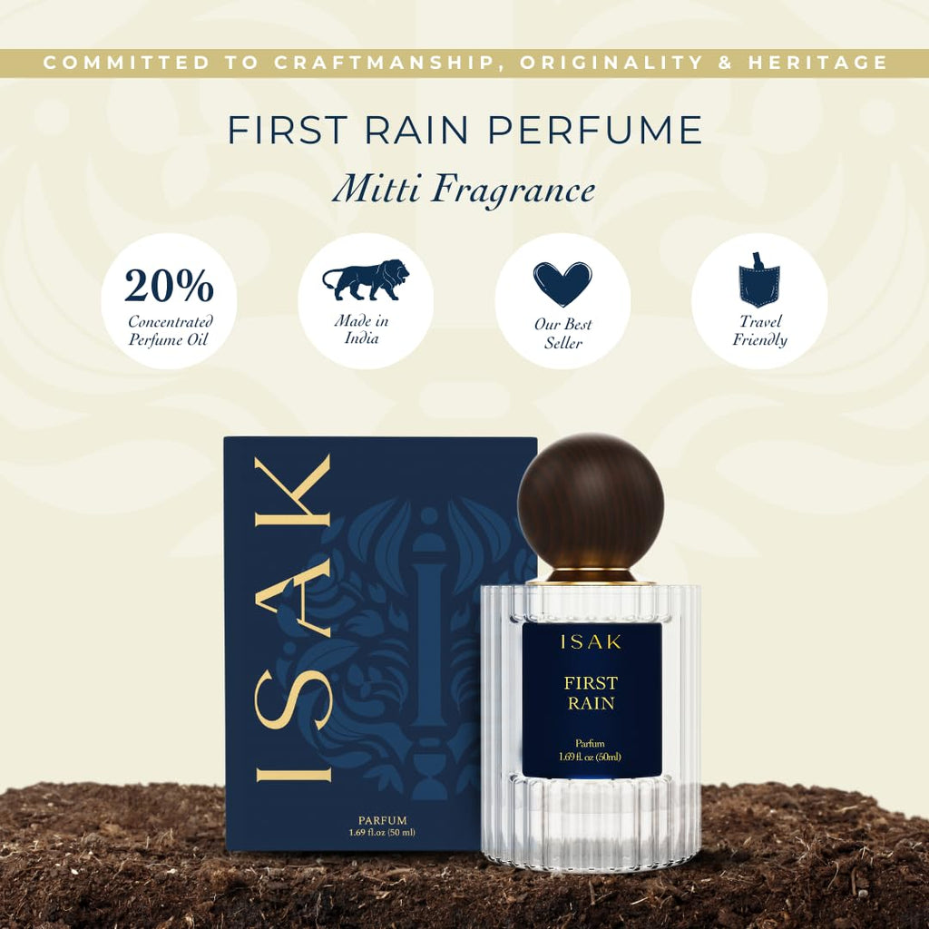 ISAK Petrichor Perfume | First Rain Summer 23 – Unisex Long-Lasting Eau de Parfum (50ml)