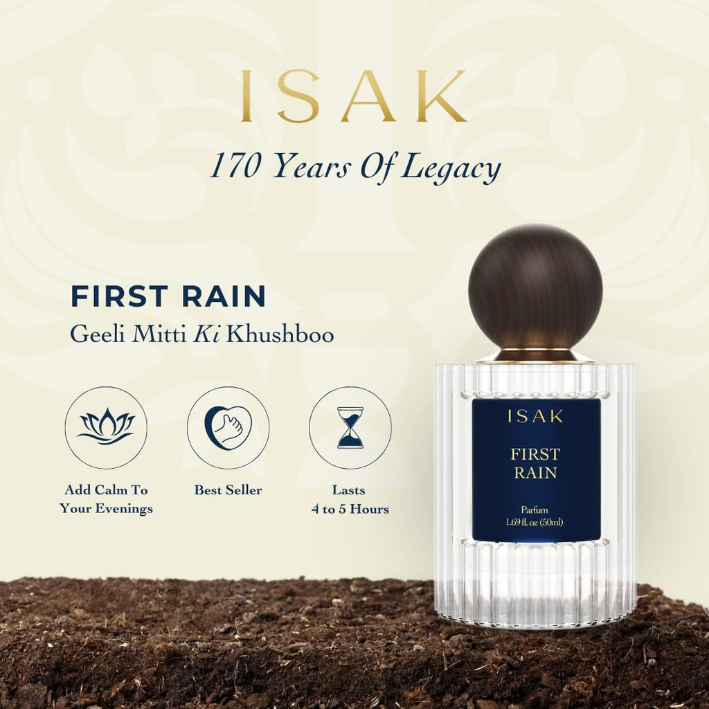 ISAK Petrichor Perfume | First Rain Summer 23 – Unisex Long-Lasting Eau de Parfum (50ml)