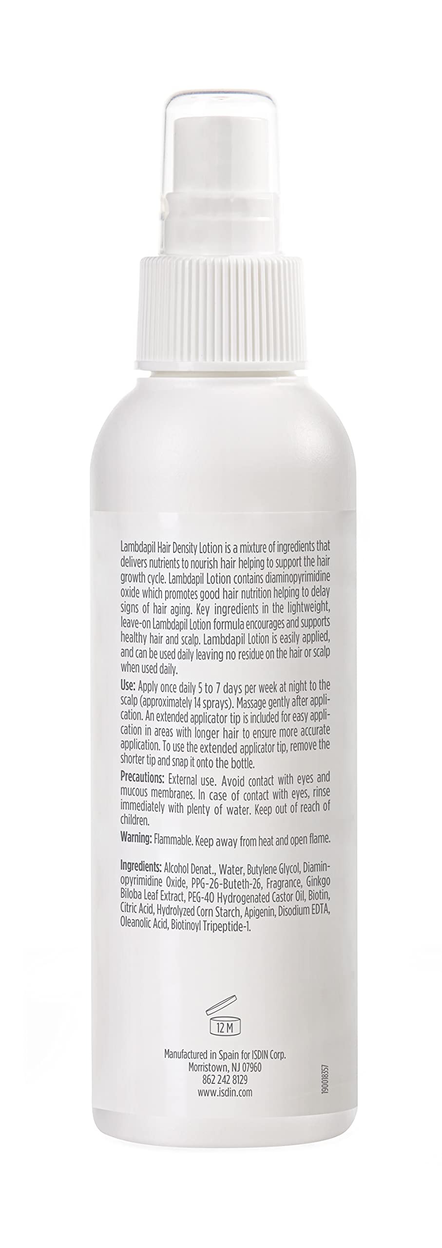 ISDIN Lambdapil Hair Loss Lotion to Strengthen Hair – Thicker, Fuller Hair (4.2 Fl Oz)