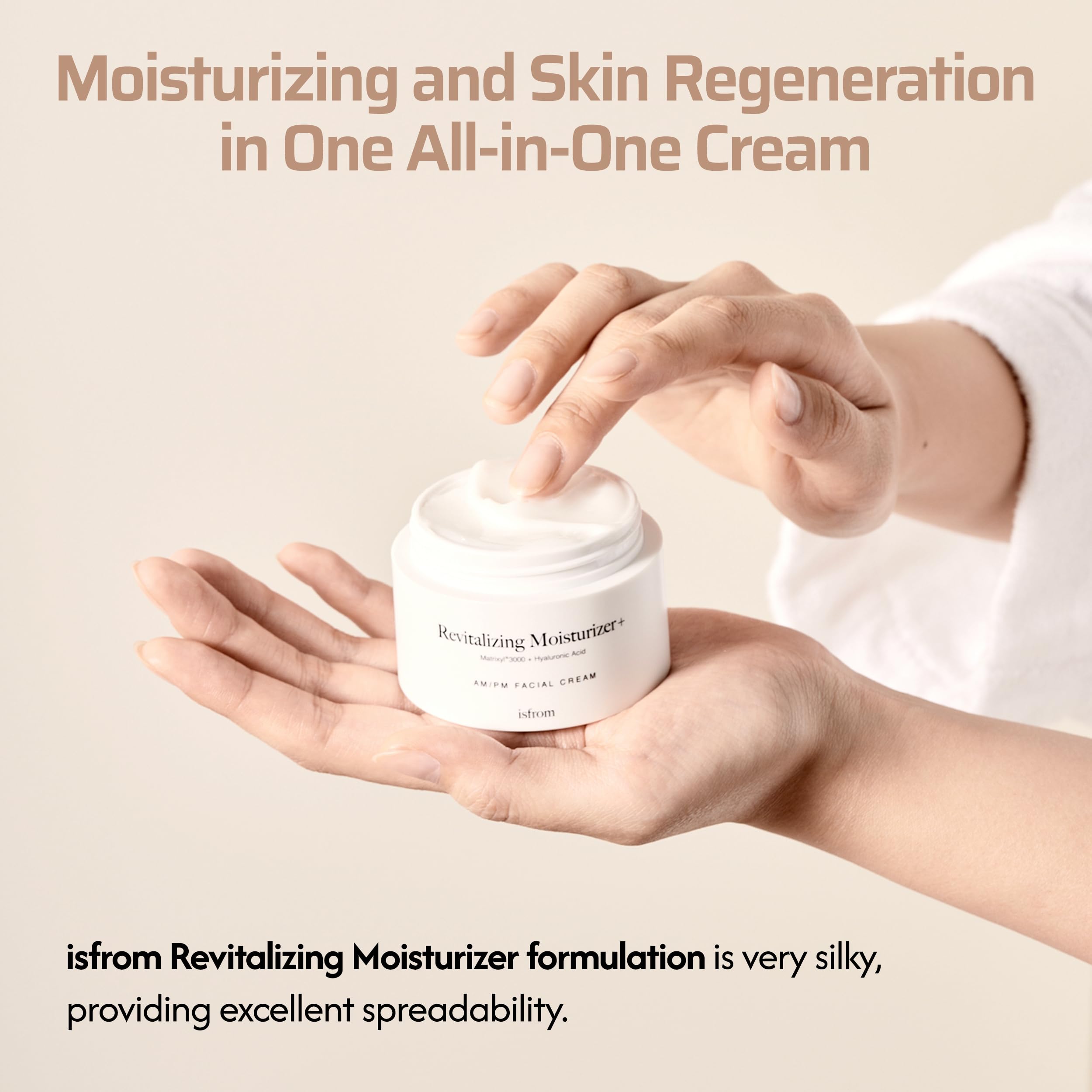 IS_FROM Revitalizing Moisturizer+ – Lightweight AM/PM Cream with Matrixyl 3000 & Hyaluronic Acid