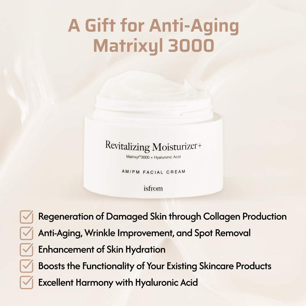 IS_FROM Revitalizing Moisturizer+ – Lightweight AM/PM Cream with Matrixyl 3000 & Hyaluronic Acid