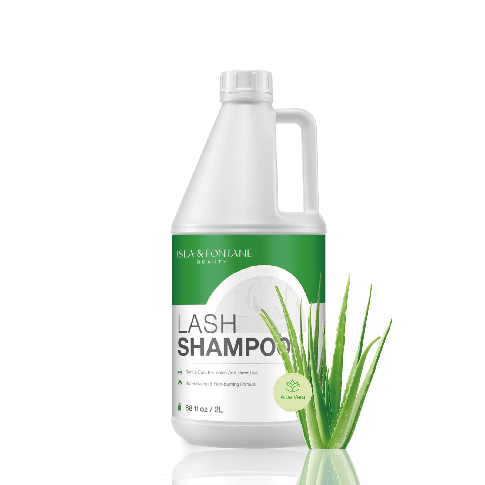 ISLA & FONTANE Lash Shampoo Bulk – 2L (68 fl oz) Gentle Lash Cleanser for Extensions