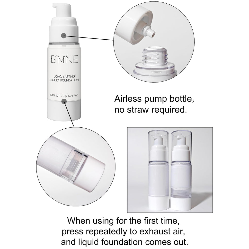 IS'MINE White Liquid Foundation – Matte Finish, Vegan & Cruelty-Free (1.05 fl oz)