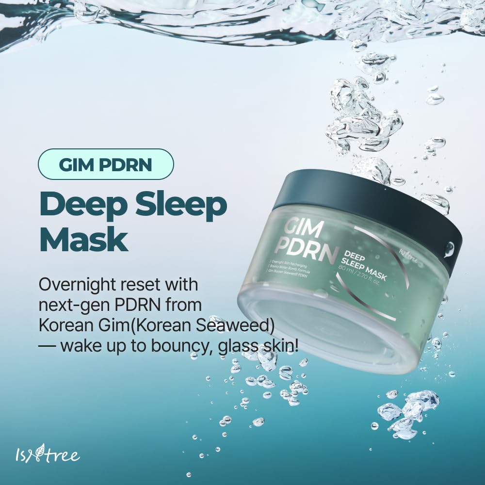 IsNtree Gim PDRN Deep Sleep Mask 80ml – Seaweed PDRN Night Gel for Hydration & Skin Bounce