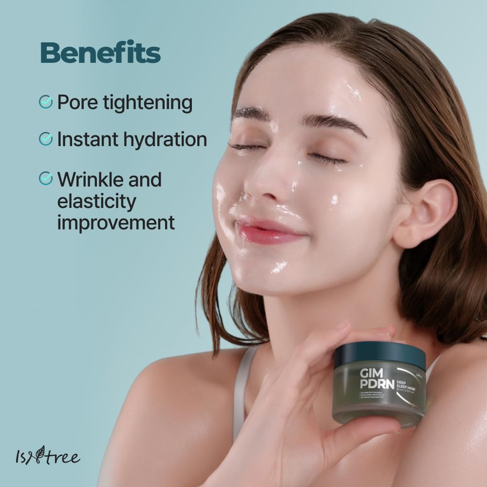 IsNtree Gim PDRN Deep Sleep Mask 80ml – Seaweed PDRN Night Gel for Hydration & Skin Bounce