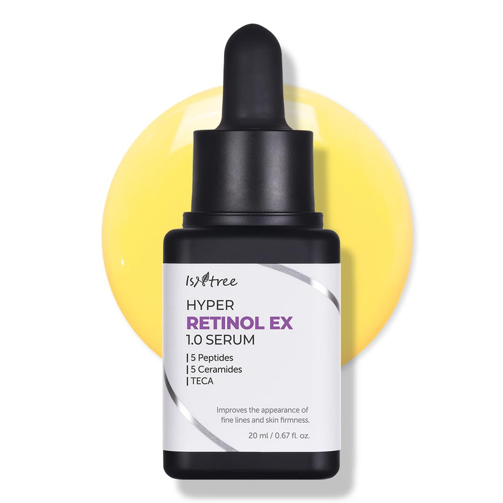 ISNTREE Hyper Retinol EX 1.0 Serum 20ml | 5 Peptides + 5 Ceramides | Gentle Night Serum for Firmer-Looking Skin