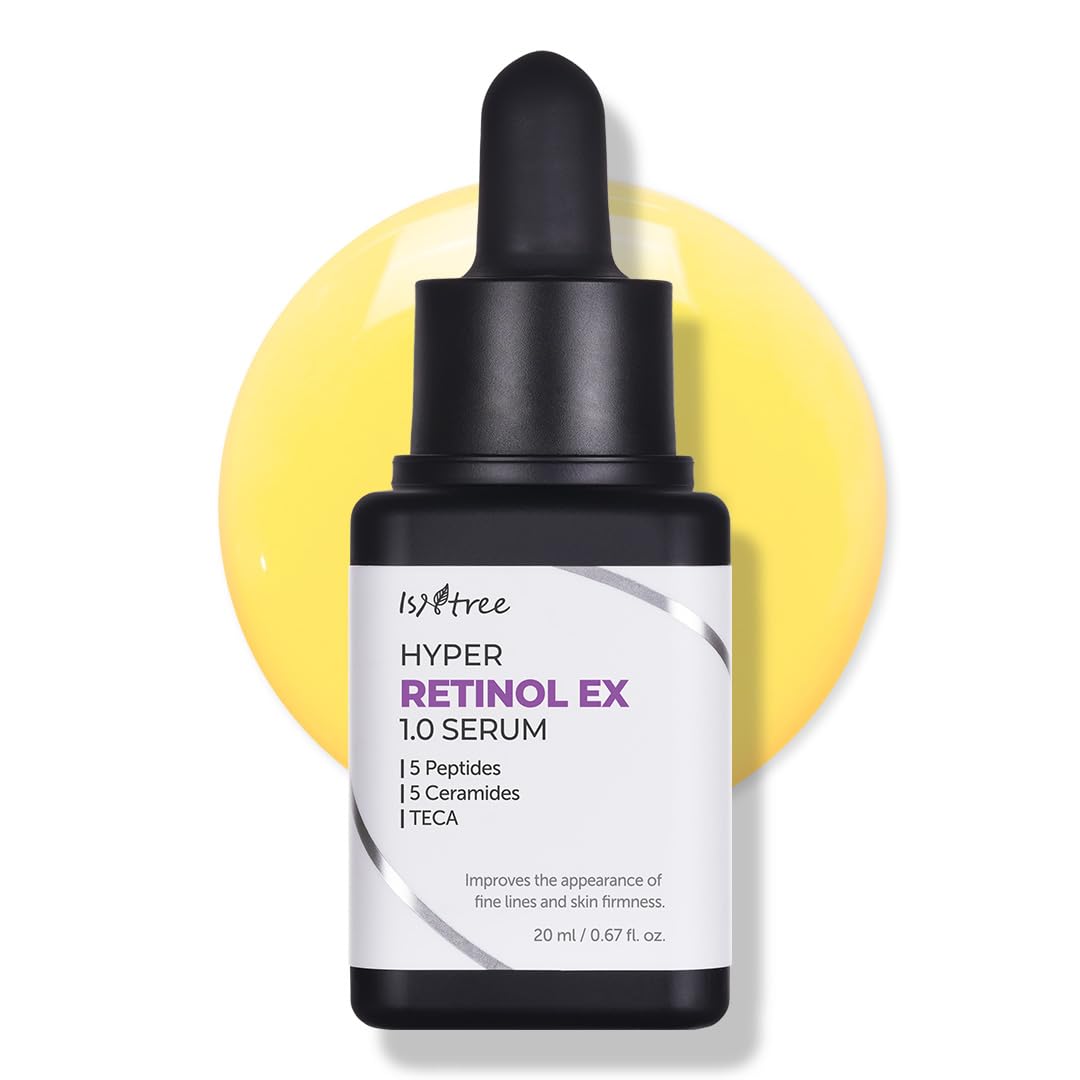 ISNTREE Hyper Retinol EX 1.0 Serum 20ml | 5 Peptides + 5 Ceramides | Gentle Night Serum for Firmer-Looking Skin
