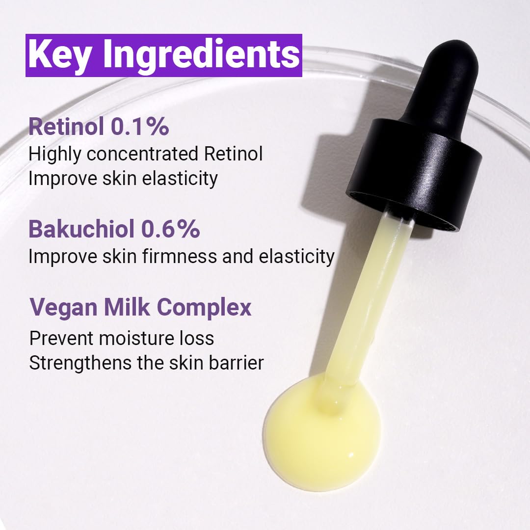ISNTREE Hyper Retinol EX 1.0 Serum 20ml | 5 Peptides + 5 Ceramides | Gentle Night Serum for Firmer-Looking Skin