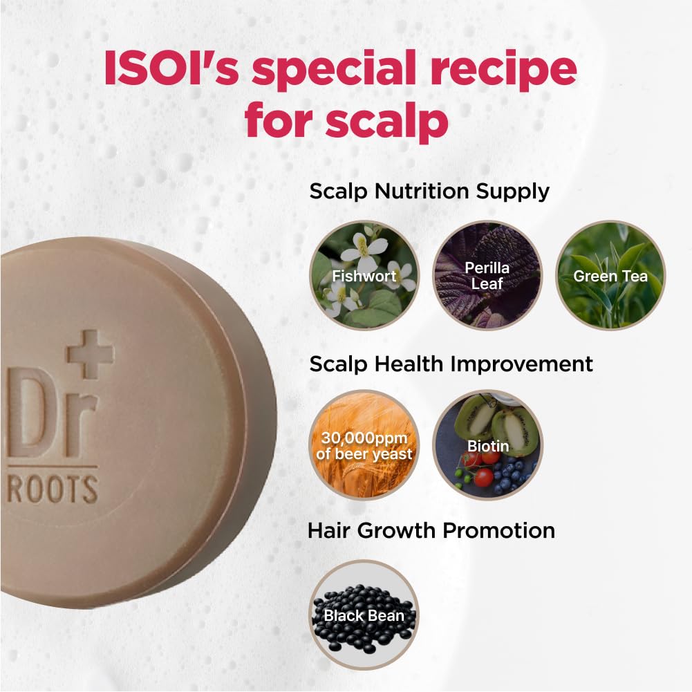 ISOI Dr. Roots Beer-Tin Solid Shampoo Bar — Nourishing & Strengthening Hair Care (100 g) — Plastic-Free