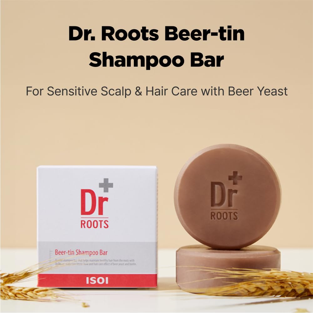 ISOI Dr. Roots Beer-Tin Solid Shampoo Bar — Nourishing & Strengthening Hair Care (100 g) — Plastic-Free