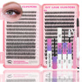 ISTGIFT Lash Clusters Kit — 560 Pcs Eyelash Clusters, 9-16mm, D Curl, Fluffy Wispy Extensions (30D+40D)