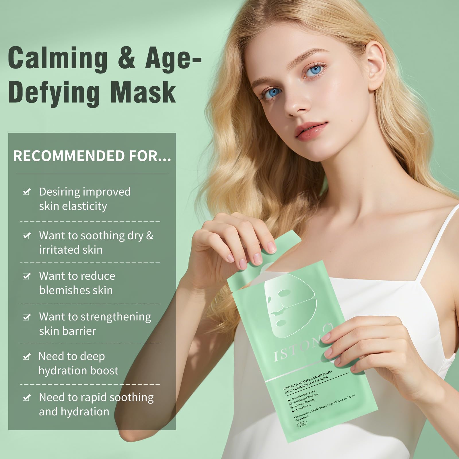 ISTON Overnight Hydrogel Mask for All Skin Types | Deep Hydration & Barrier Support