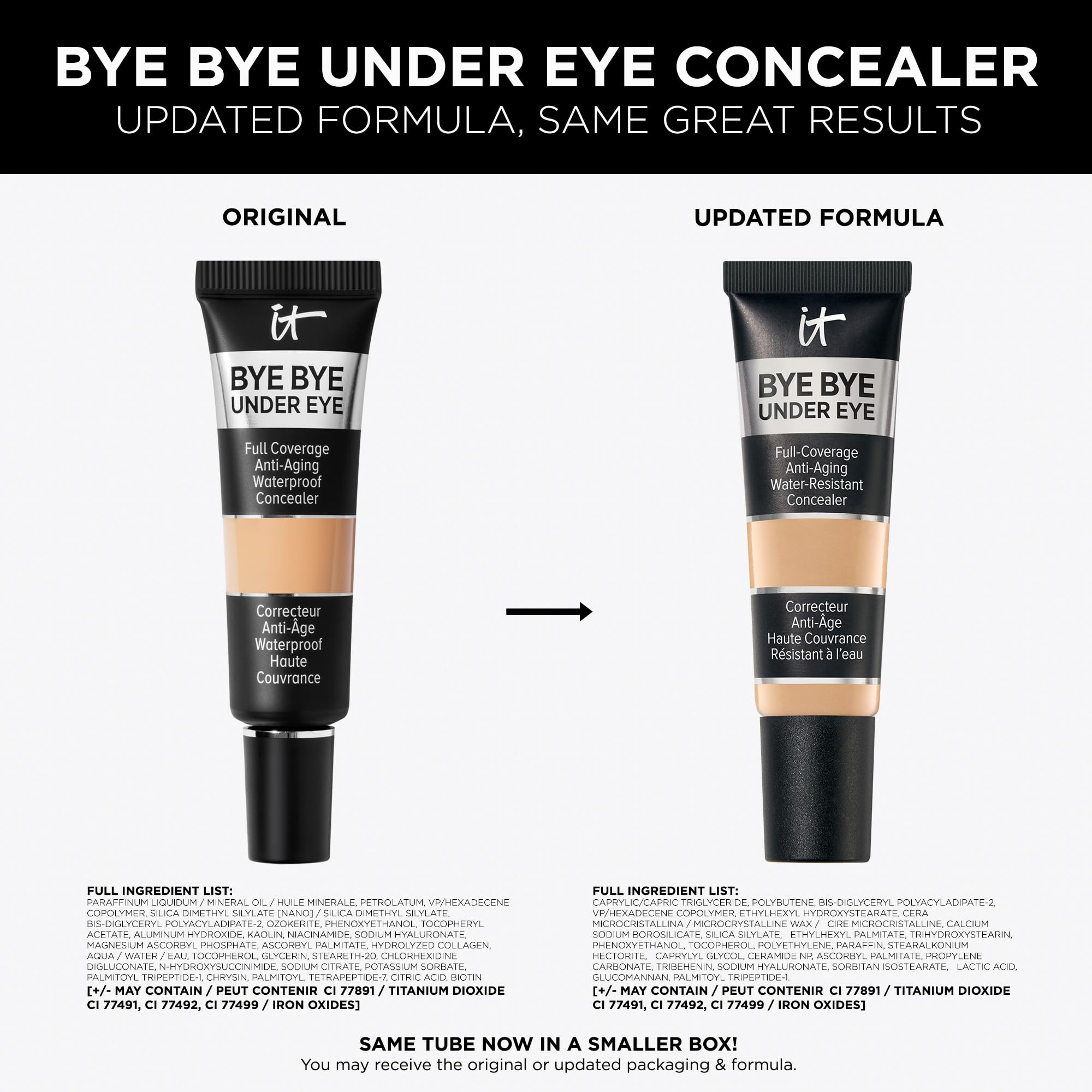 IT Cosmetics Bye Bye Under Eye Concealer Medium Bronze | Water-Resistant, Full Coverage, 24H Wear