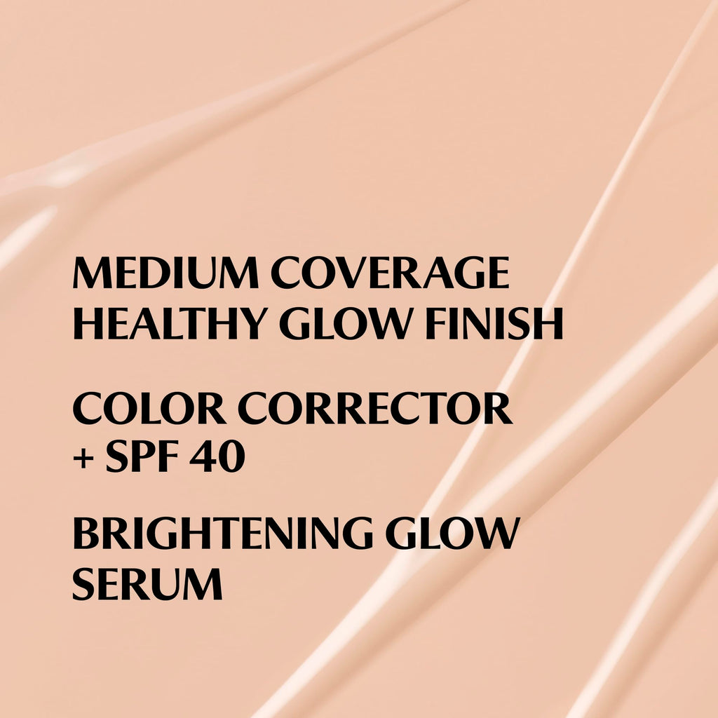 IT Cosmetics CC+ Nude Glow Light Cool – Medium Coverage Foundation with SPF 40, Brightening Glow Serum, 2% Niacinamide & Hyaluronic Acid | 1.08 fl oz