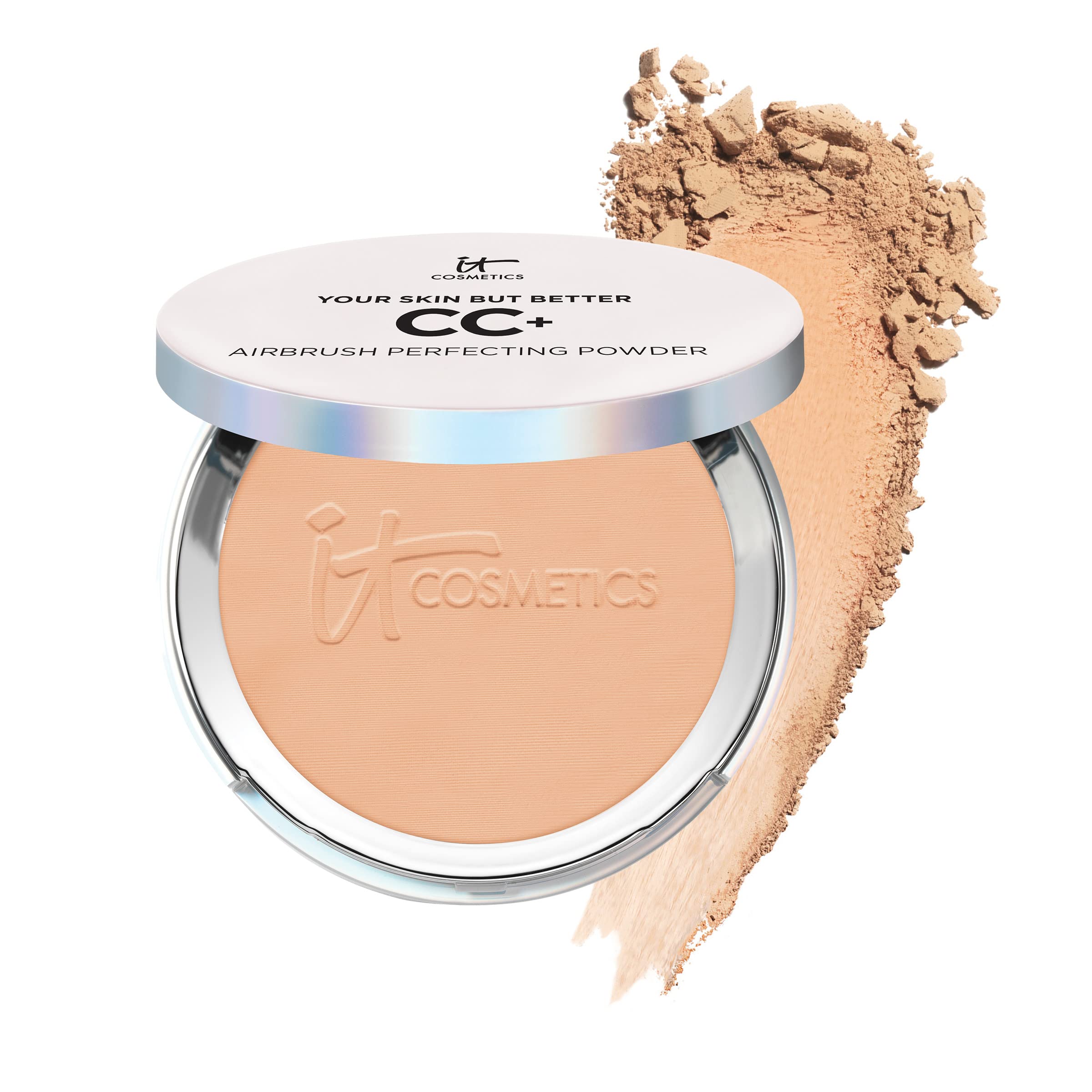 IT Cosmetics CC+ Airbrush Perfecting Powder Foundation (Medium) - Sheer to Full Coverage
