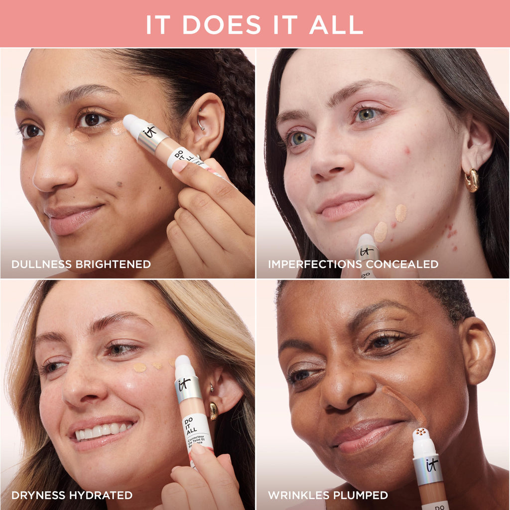 IT Cosmetics Do It All Radiant Concealer — Deepest Warm, 0.2 oz | Creaseless Medium Coverage & Hydration
