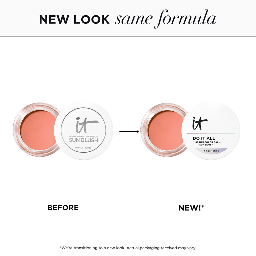 IT Cosmetics Do It All Serum Color Balm Sun Rush – Blendable Blush & Bronzer, 24HR Hydration