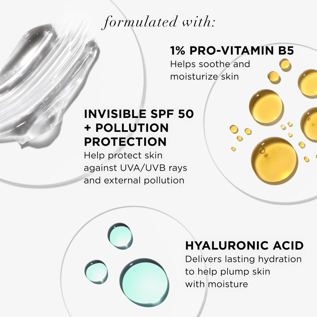 IT Cosmetics Hello Sunshine Invisible Sunscreen SPF 50 — 3-in-1 Hydration, Primer & Clear SPF