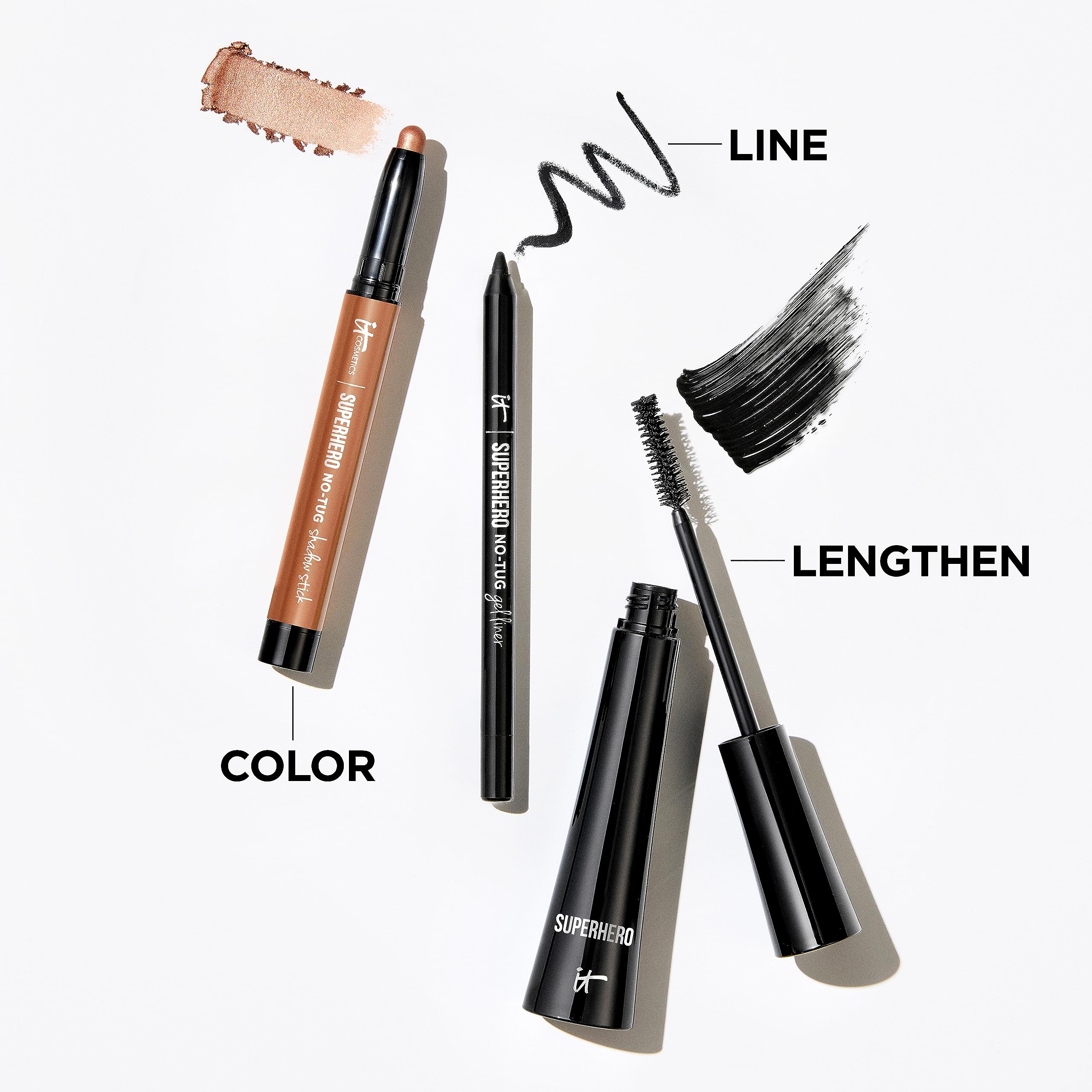 IT Cosmetics Superhero No-Tug Waterproof Shadow Stick – Bold Bubbly | Longwear Cream Eyeshadow