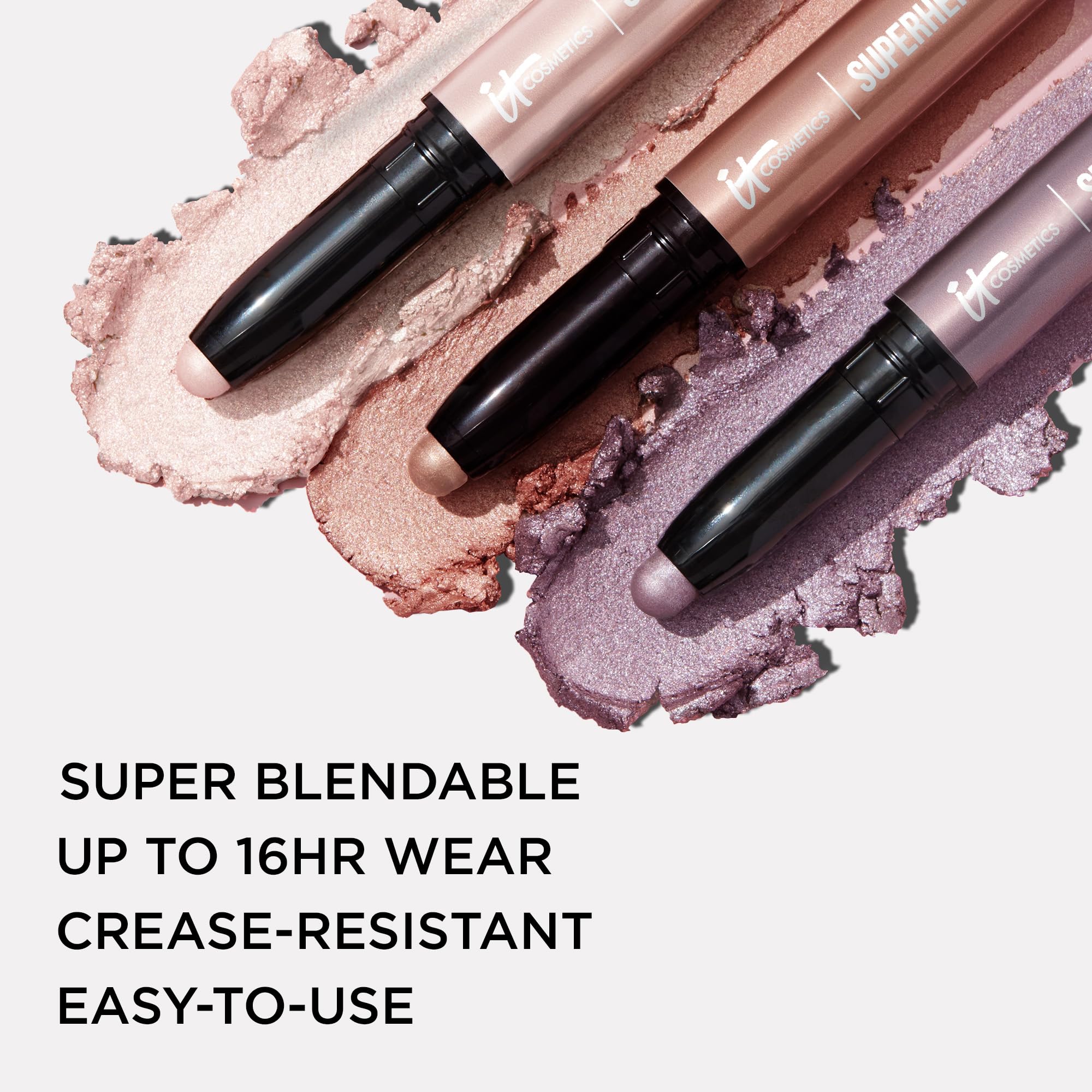 IT Cosmetics Superhero No-Tug Waterproof Shadow Stick – Bold Bubbly | Longwear Cream Eyeshadow