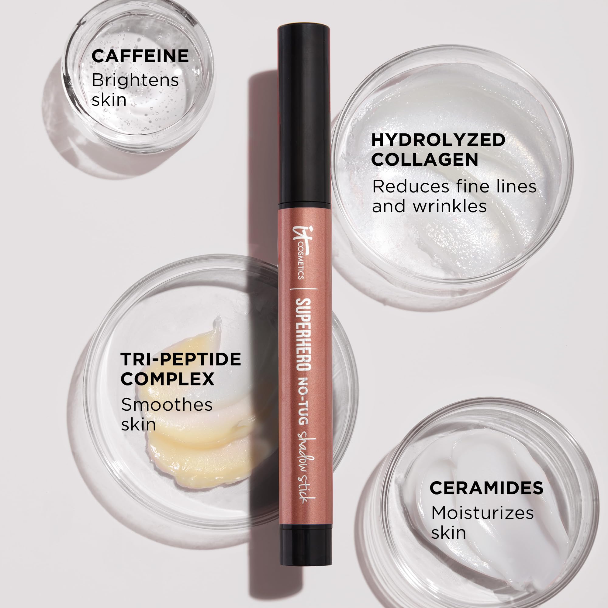 IT Cosmetics Superhero No-Tug Waterproof Shadow Stick – Bold Bubbly | Longwear Cream Eyeshadow