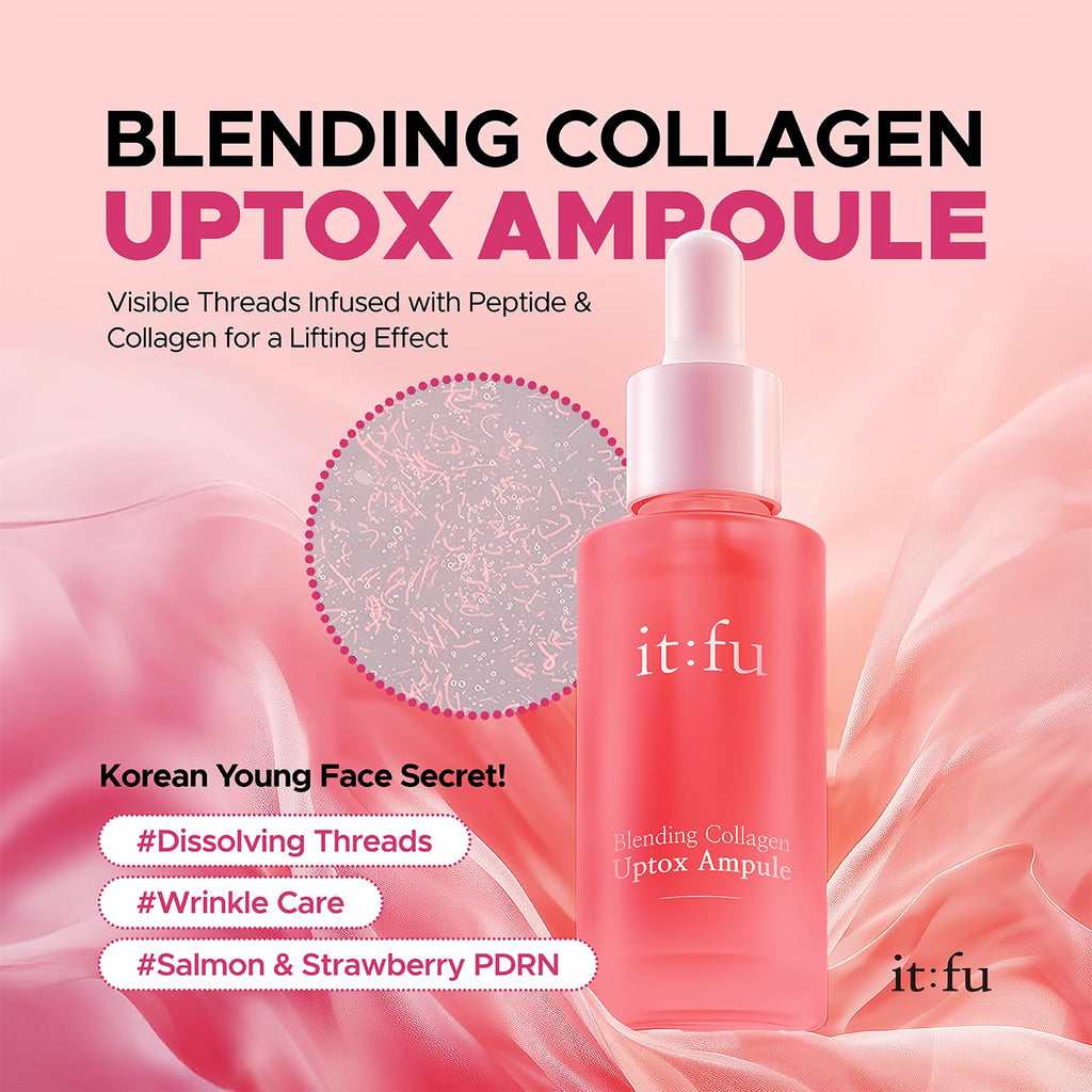 it:fu Blending Collagen UpTox Ampoule | Salmon DNA + Copper Peptides Serum | Retinol & Retinal | Anti-Aging & Hydration (1.01 oz)