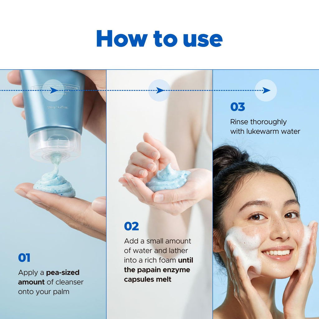 it:fu Deep Pore 2-in-1 Exfoliating Cleanser | Korean Hydrating Face Cleanser with Dead Sea Minerals & Enzyme Peel